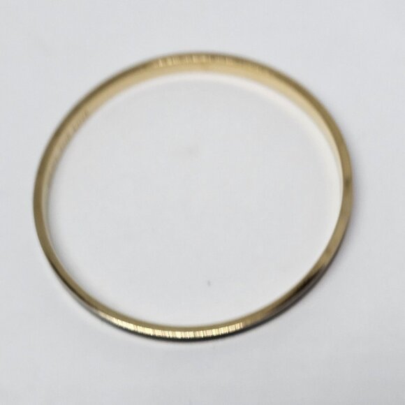 Kate Spade Black Enamel 'Draw the Line' Bangle Bracelet Gold Tone - Picture 16 of 16